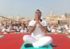 श्रीराम की पैड़ी पर अन्तर्राष्ट्रीय योग दिवस का आयोजन सम्पन्न
