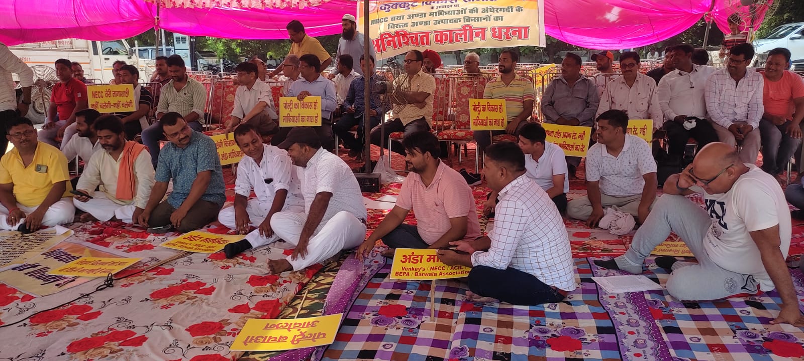 Photo of इटौजा मे अंडा उत्पादको का अनिश्चितकालीन धरना