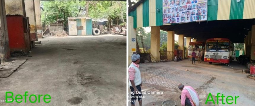 Photo of इटावा क्षेत्र के औरैया बस स्टेशन का सौंदर्यीकरण’