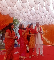 जगदम्बेश्वर मंदिर में हुआ सामुहिक कन्या पूजन