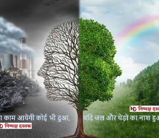 अनदेखी से बिगड़ती पारिस्थितिकी पर्यावरण सुरक्षा को अपने जीवन का मिशन बनाएं...