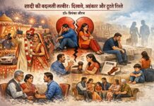 शादी की बदलती तस्वीर: दिखावे,अहंकार और टूटते रिश्ते शादी की बदलती तस्वीर: दिखावे, अहंकार और टूटते रिश्ते