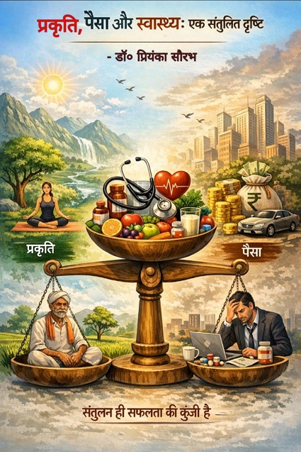 प्रकृति, पैसा और स्वास्थ्य: संतुलन ही सुखी जीवन की कुंजी