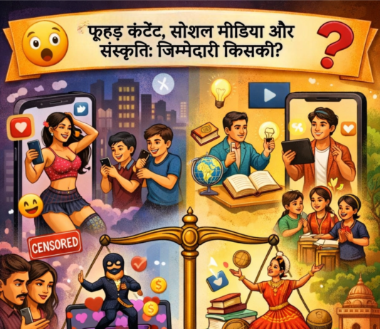 सोशल मीडिया पर फूहड़ता का बोलबाला,जिम्मेदार कौन?