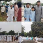 बारिश के बीच बड़ागांव मे ईद-उल-फितर की नमाज