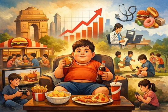 बदलती जीवनशैली और बच्चों में बढ़ता मोटापा