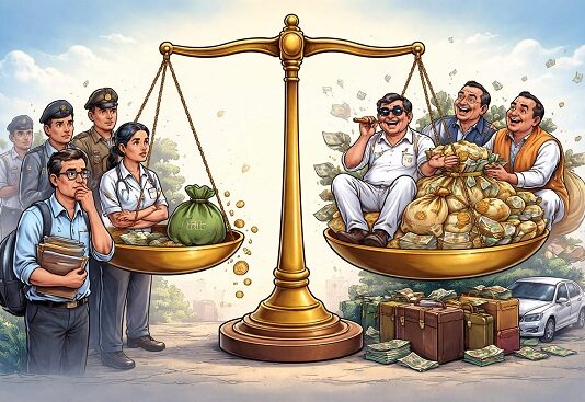 कर्मचारियों पर कटौती की मार,विधायकों के बढ़ते भत्तों पर सवाल कर्मचारियों पर कटौती की मार,विधायकों के बढ़ते भत्तों पर सवाल