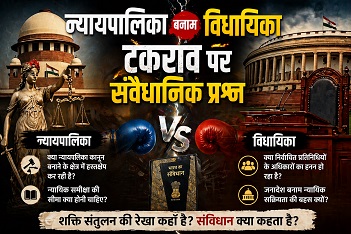 न्यायपालिका बनाम विधायिका टकराव पर संवैधानिक प्रश्र न्यायपालिका बनाम विधायिका टकराव पर संवैधानिक प्रश्र