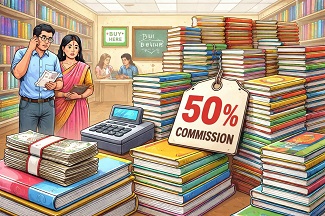 किताबों के नाम पर कमीशन—शिक्षा या व्यापार?