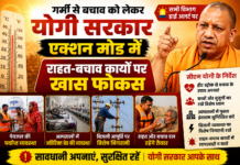 गर्मी से बचाव को लेकर योगी सरकार अलर्ट, राहत-बचाव कार्यों पर खास फोकस गर्मी से बचाव को लेकर योगी सरकार एक्शन मोड में, राहत-बचाव कार्यों पर खास फोकस