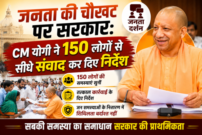 जनता की चौखट पर सरकार: CM योगी ने 150 लोगों से सीधे संवाद कर दिए निर्देश
