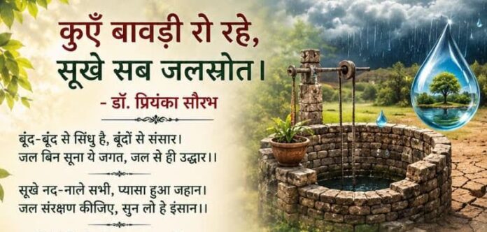 कुएँ बावड़ी रो रहे, सूखे सब जलस्रोत...