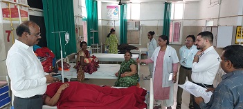 जिलाधिकारी ने जिला महिला अस्पताल का किया निरीक्षण