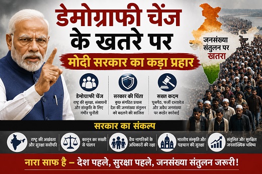 डेमोग्राफी चेंज के खतरे पर मोदी सरकार का कड़ा प्रहार