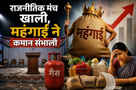 राजनीतिक मंच खाली,महंगाई ने कमान संभाली