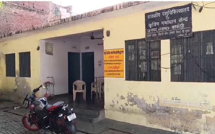 सवालों के घेरे में काकोरी पशु चिकित्सालय