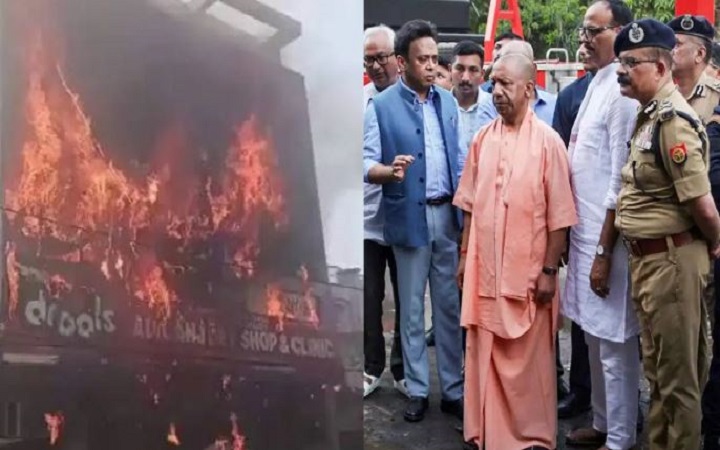 लखनऊ अग्रिकांड:दोषियों को मिट्टी में मिला देंगे:योगी