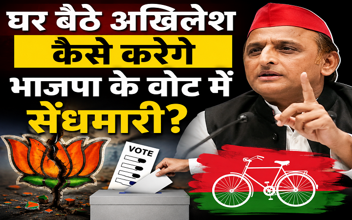घर बैठे अखिलेश कैसे करेंगे भाजपा के वोट में सेंधमारी