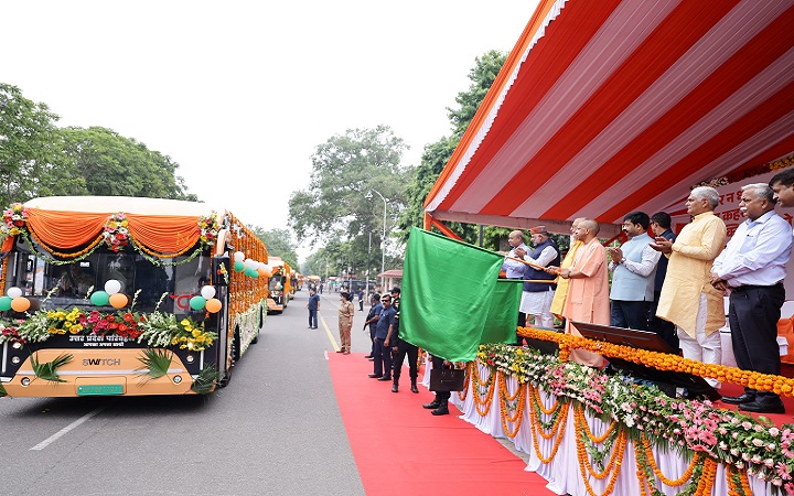इलेक्ट्रिक बस डिपो का शुभारंभ