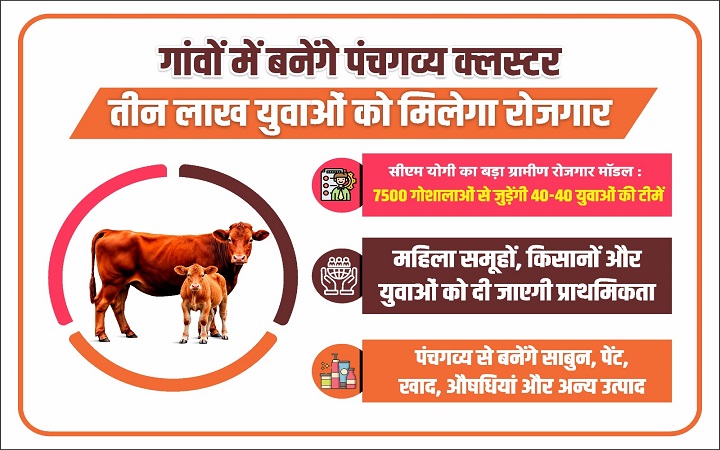 गांवों में बनेंगे पंचगव्य क्लस्टर,युवाओं को मिलेगा रोजगार