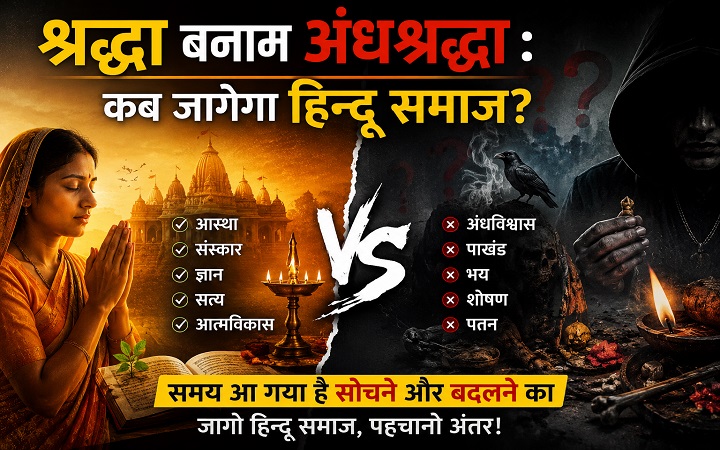 श्रद्धा बनाम अंधश्रद्धा : कब जागेगा हिन्दू समाज?
