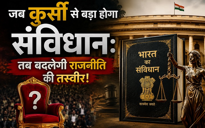 जब कुर्सी से बड़ा होगा संविधान:तब बदलेगी राजनीति की तस्वीर!