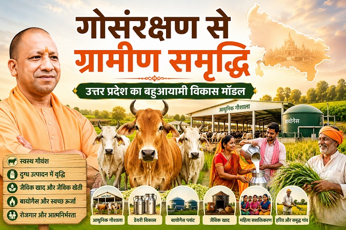 गोसंरक्षण से ग्रामीण समृद्धि: उत्तर प्रदेश का बहुआयामी विकास मॉडल