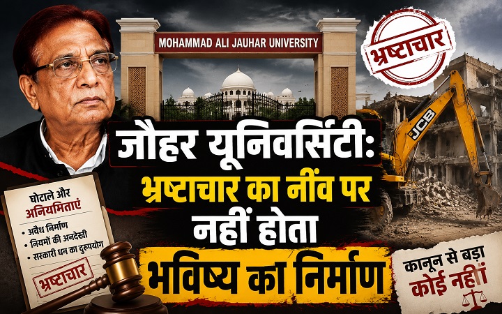 जौहर यूनिवर्सिटी:भ्रष्टाचार की नींव पर नहीं होता भविष्य का निर्माण