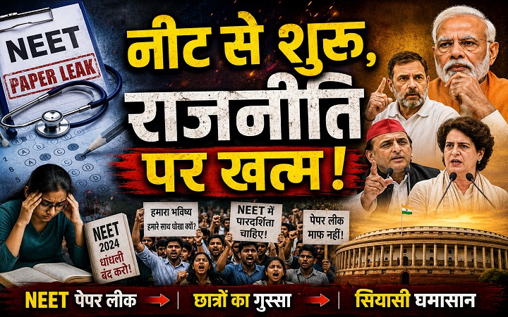 नीट से शुरू,राजनीति पर खत्म!