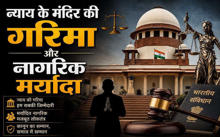 न्याय के मंदिर की गरिमा और नागरिक मर्यादा