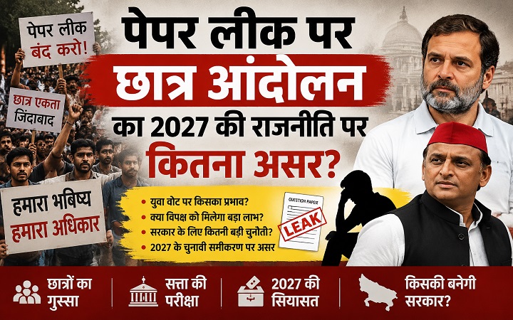 पेपर लीक पर छात्र आंदोलन का 2027 की राजनीति पर कितना असर?