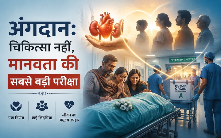 अंगदान:चिकित्सा नहीं,मानवता की सबसे बड़ी परीक्षा