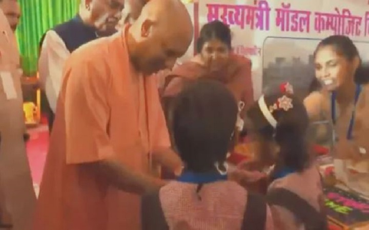स्कूली बच्चियों ने मुख्यमंत्री को बांधी राखी