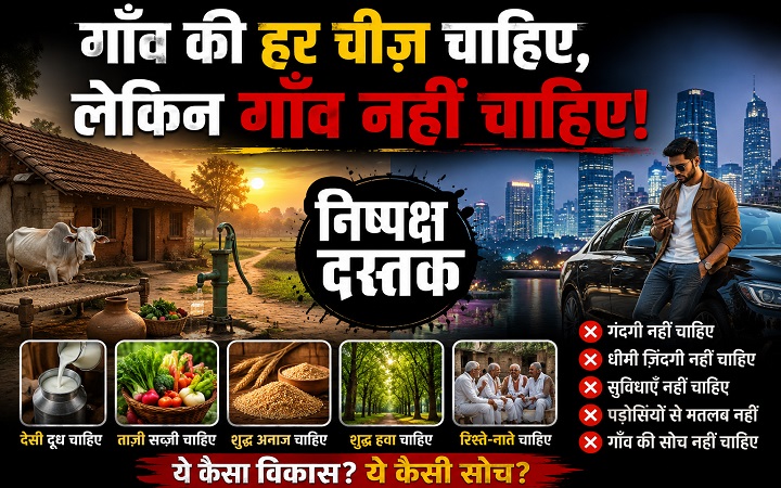 गाँव की हर चीज़ चाहिए,लेकिन गाँव नहीं चाहिए!