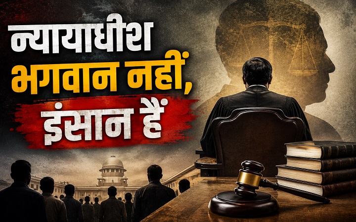 न्यायाधीश भगवान नहीं,इंसान हैं