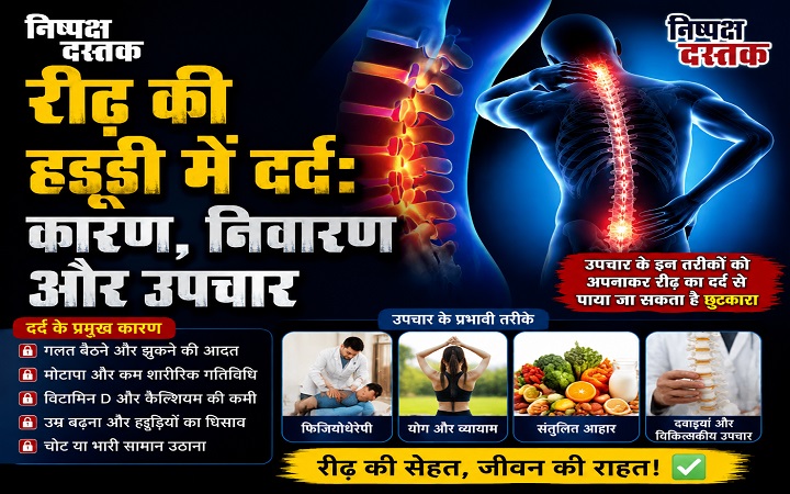 रीढ़ की हड्डी में दर्द: कारण निवारण और उपचार