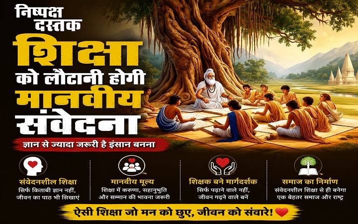 शिक्षा को लौटानी होगी मानवीय संवेदना