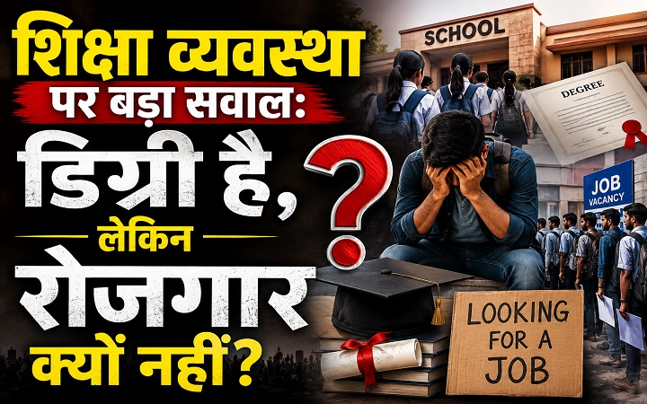 शिक्षा व्यवस्था पर बड़ा सवाल: डिग्री है, लेकिन रोजगार क्यों नहीं?