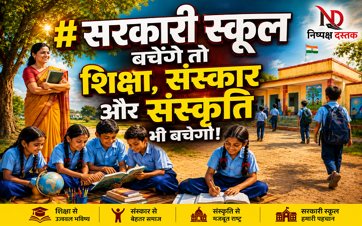 सरकारी स्कूल बचेंगे तो शिक्षा,संस्कार और संस्कृति भी बचेगी!