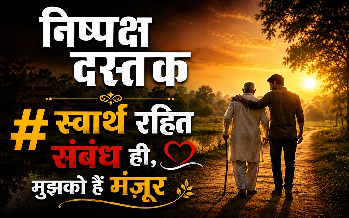 स्वार्थ रहित संबंध ही,मुझको हैं मंज़ूर