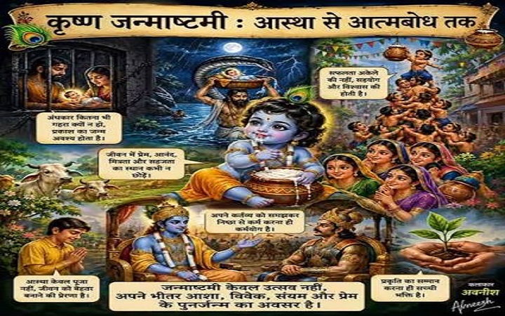 जन्माष्टमी:आस्था से आत्मबोध तक की यात्रा