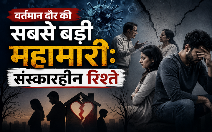 वर्तमान दौर की सबसे बड़ी महामारी:संस्कारहीन रिश्ते