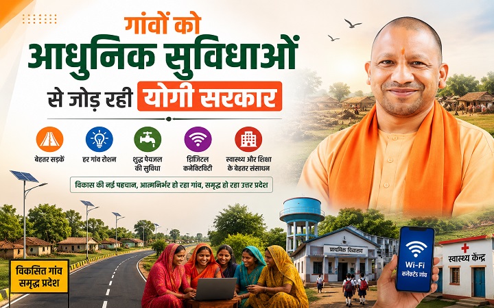 गांवों को आधुनिक सुविधाओं से जोड़ रही योगी सरकार