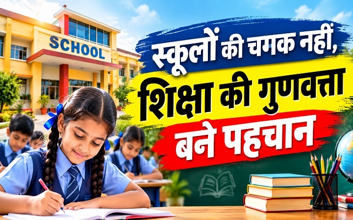 स्कूलों की चमक नहीं,शिक्षा की गुणवत्ता बने पहचान