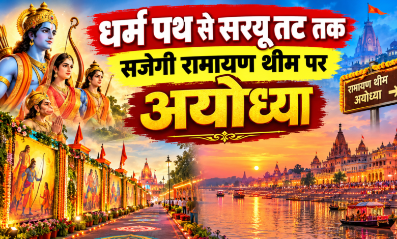 धर्म पथ से सरयू तट तक सजेगी रामायण थीम पर अयोध्या