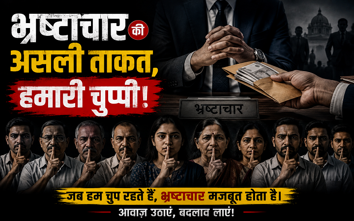 भ्रष्टाचार की असली ताकत, हमारी चुप्पी!