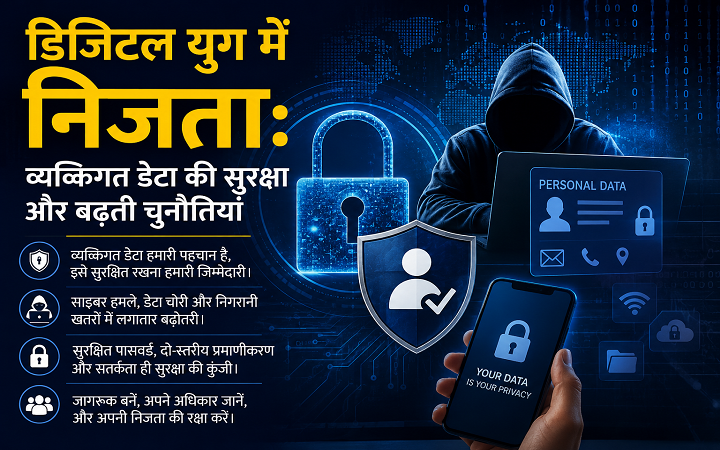 डिजिटल युग में निजता:व्यक्तिगत डेटा की सुरक्षा और बढ़ती चुनौतियां