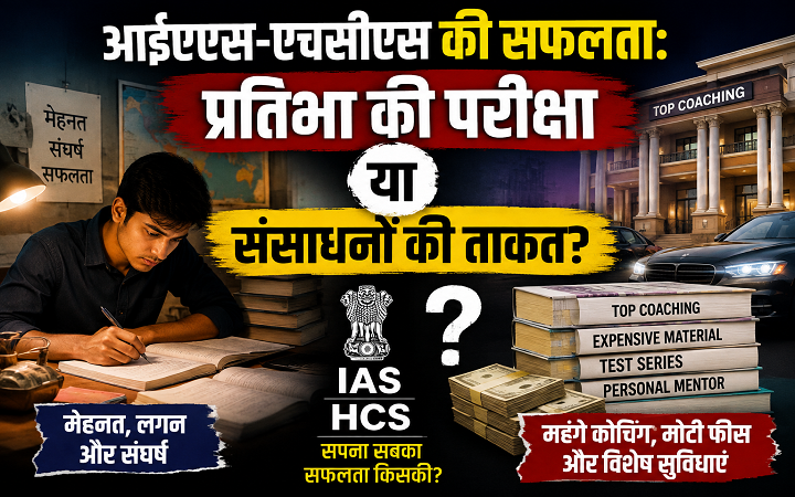 आईएएस-एचसीएस की सफलता: प्रतिभा की परीक्षा या संसाधनों की ताकत?