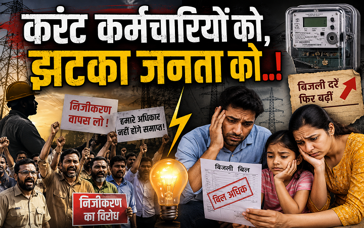 करंट कर्मचारियों को, झटका जनता को..!