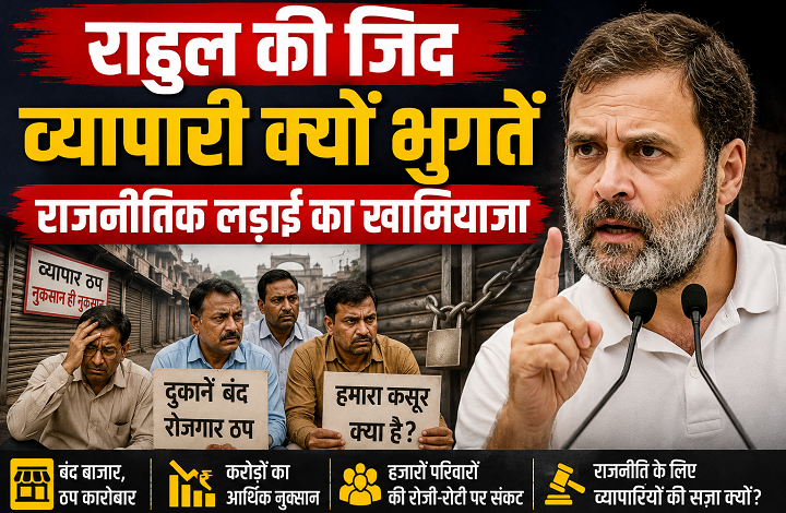 राहुल की जिद व्यापारी क्यों भुगतें राजनीतिक लड़ाई का खामियाजा